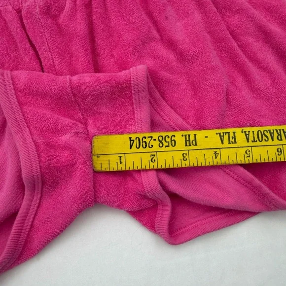 PINK Victoria’s Secret Terry Cloth Lounge Shorts Pink Logo Elastic Waist Size M - Picture 11 of 13
